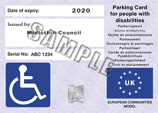 Sample of the new Blue Badge